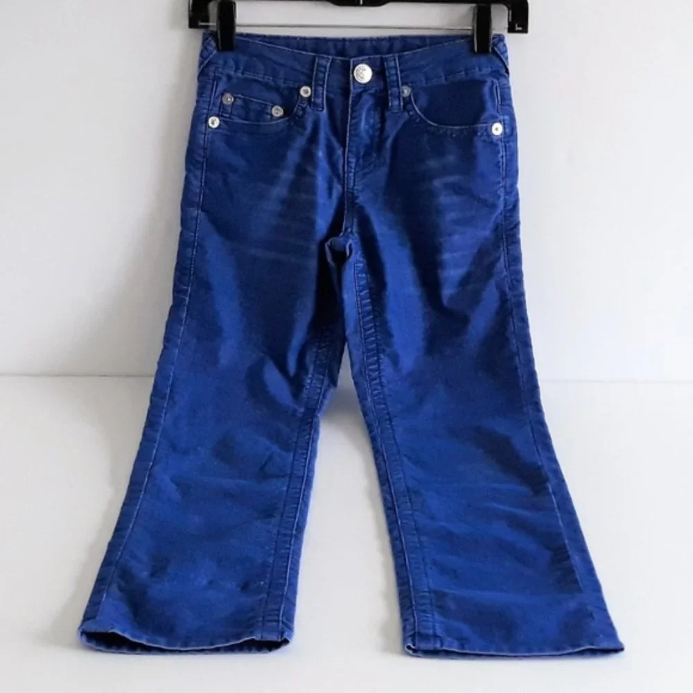 True Religion girl's slim fit/straight leg corduroy pants size 8